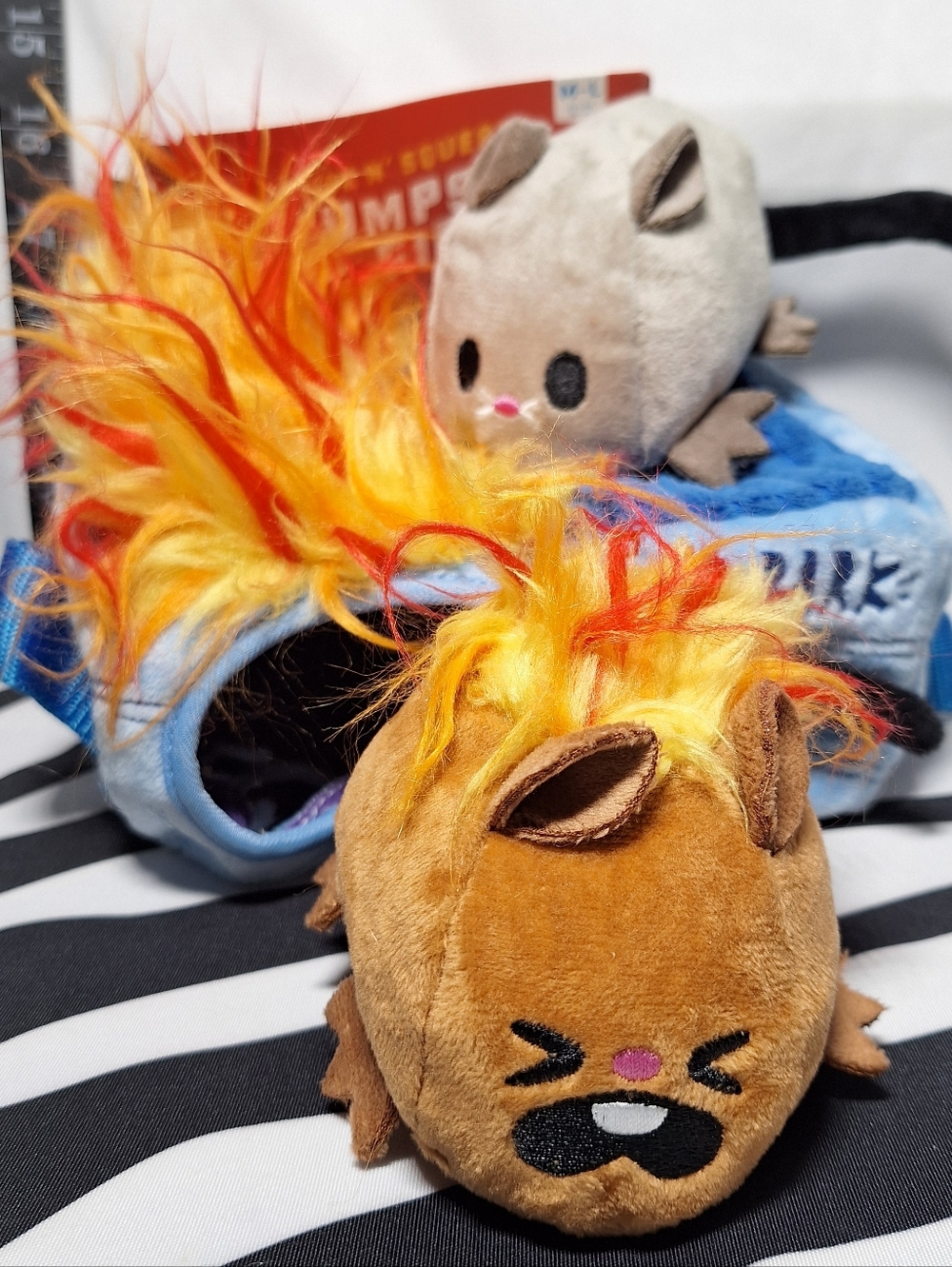 NWT Bark Hide & Squeak Dumpster Fire Dog Toy M-L